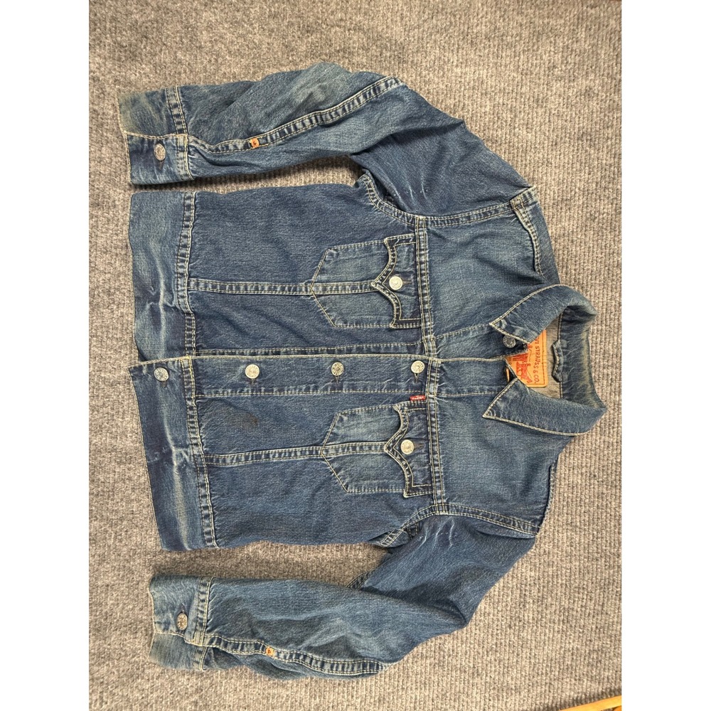 Levi's Denim Trucker Jacket unisex Large Blue Good Type 3 Jean Jacket 70901 1063 - Picture 8 of 9